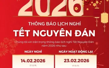 Thông báo lịch nghỉ Tết Nguyên Đán 2026